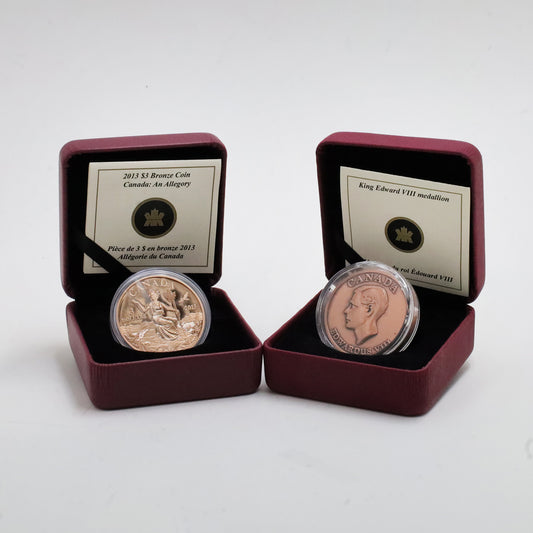 Pair of 2009 & 2013 Canada Copper-Based RCM Collectables, 2pcs (Issues)
