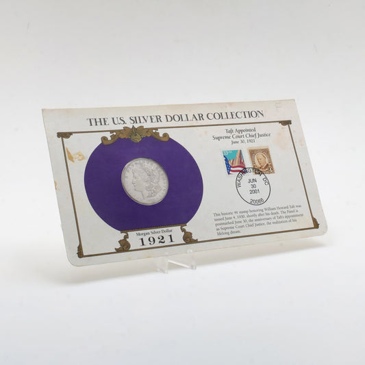 1921 USA Silver Dollar Coin & Stamp Collection