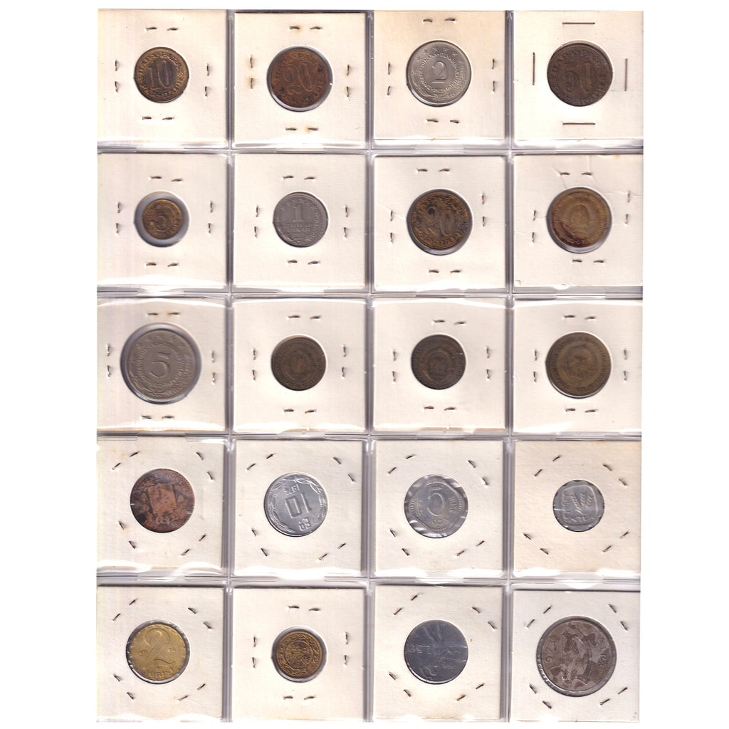 Group Lot of 59x 1877-1974 World Coins (mostly 1950s-1970s), Various Countries, 59pcs