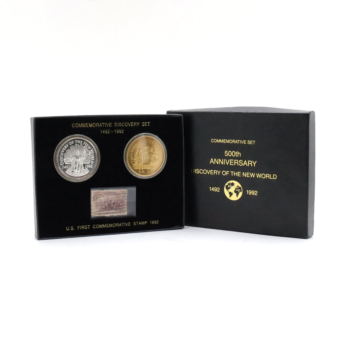 1992 Christopher Columbus Commemorative Discovery Coin & Stamp Set (Inc .999 Silver Coin)