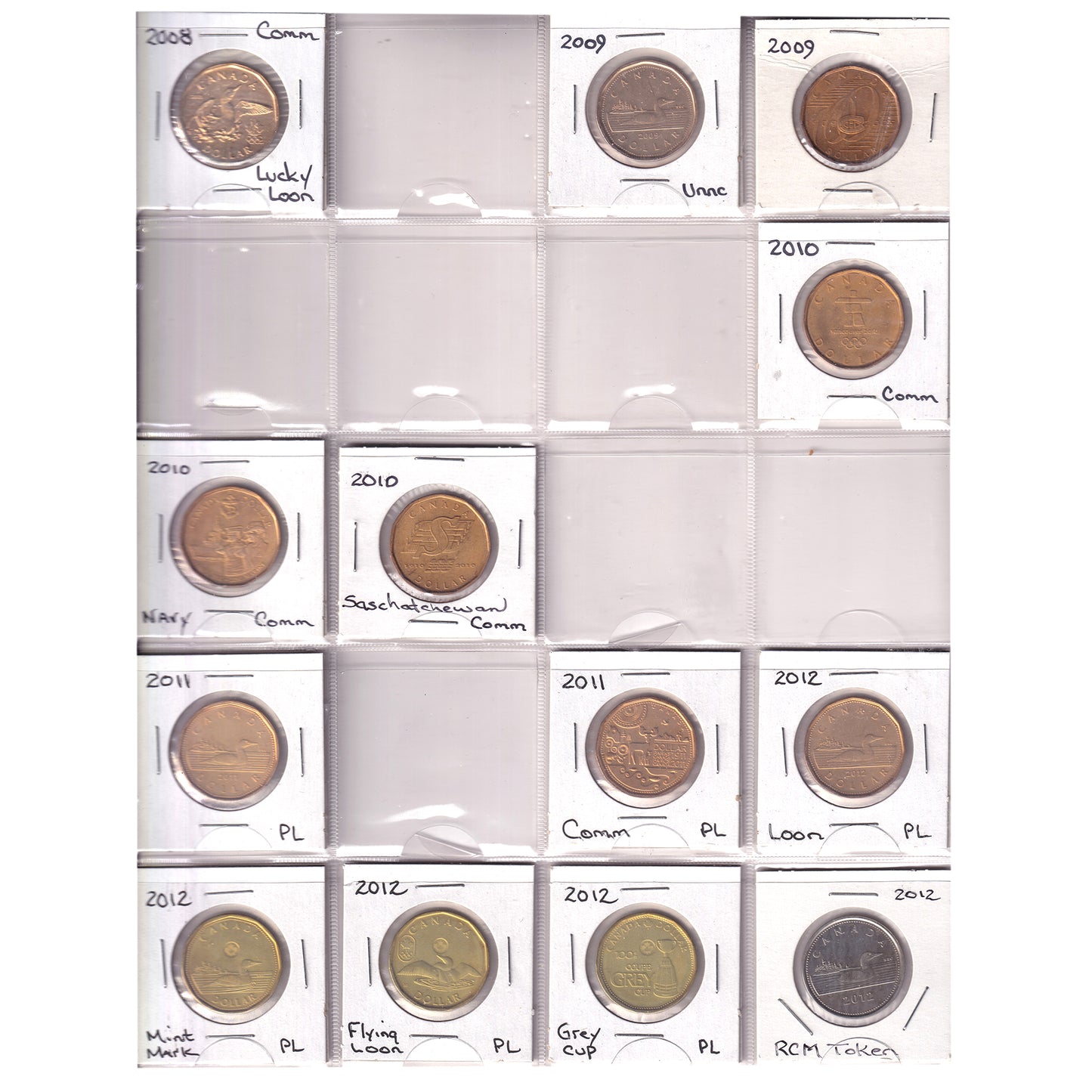 Estate Lot of 170x 1987-2023 Canada Loon Dollars in Red Binder, 170pcs