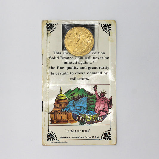 1985 USA Charleston Mint Great Smoky Mountains Bronze Coin w/ Original Pamphlet (Issues)