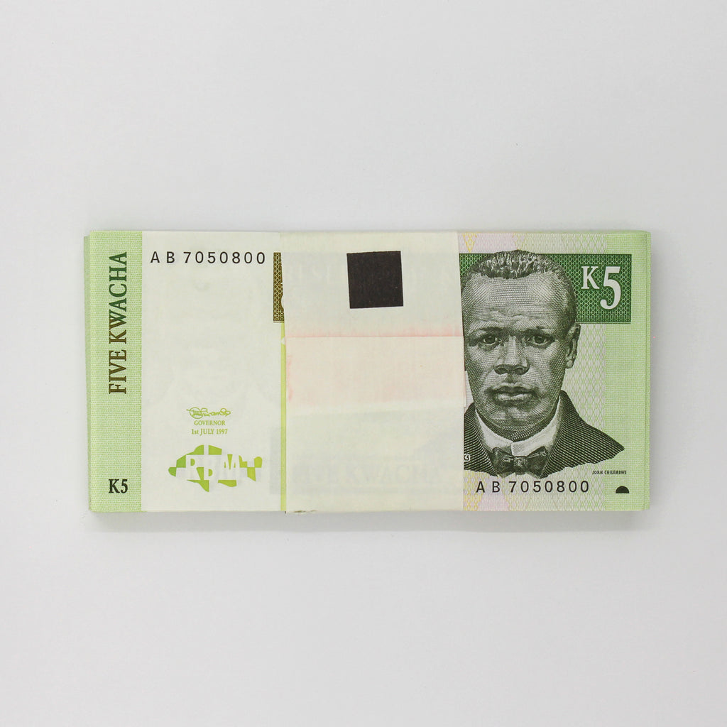 (Bundle of 98) Malawi 1997-2005 5 Kwacha Conescutive Notes, 98pcs