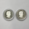 Pair of 2017 $10 Celebrating Canada's 150th Silver, 2pcs (No Tax) Coins Only (Scr. Caps)