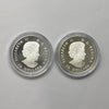 Pair of 2017 $10 Celebrating Canada's 150th Silver, 2pcs (No Tax) Coins Only (Scr. Caps)