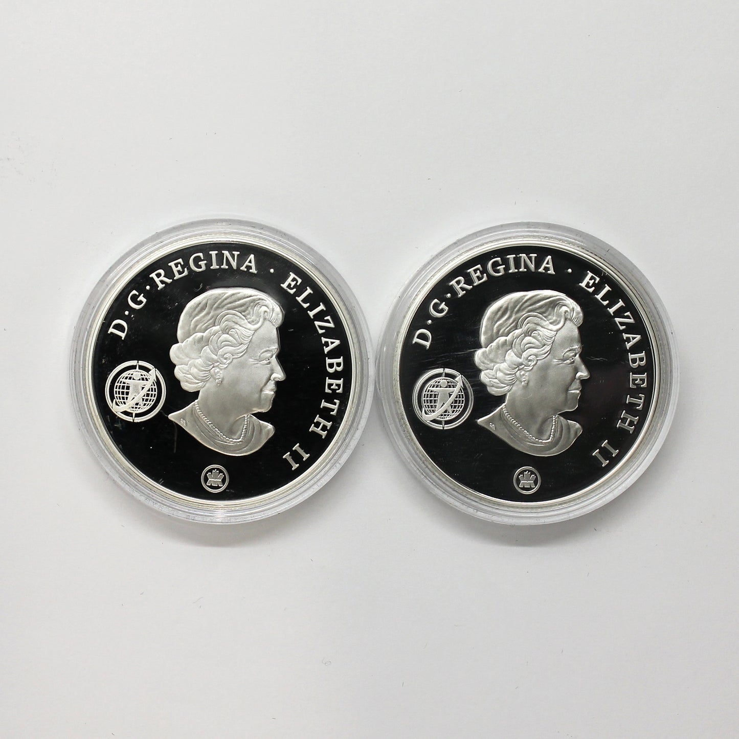 Pair of 2007 Canada $20 International Polar Year Sterling Silver Coins, 2pcs (Scr. Caps)