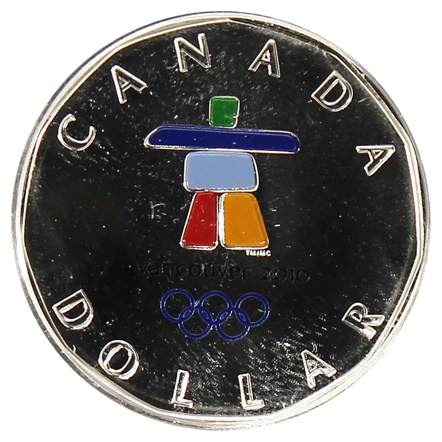 2010 Canada Sterling Silver Lucky Loonie Inukshuk with Lanyard