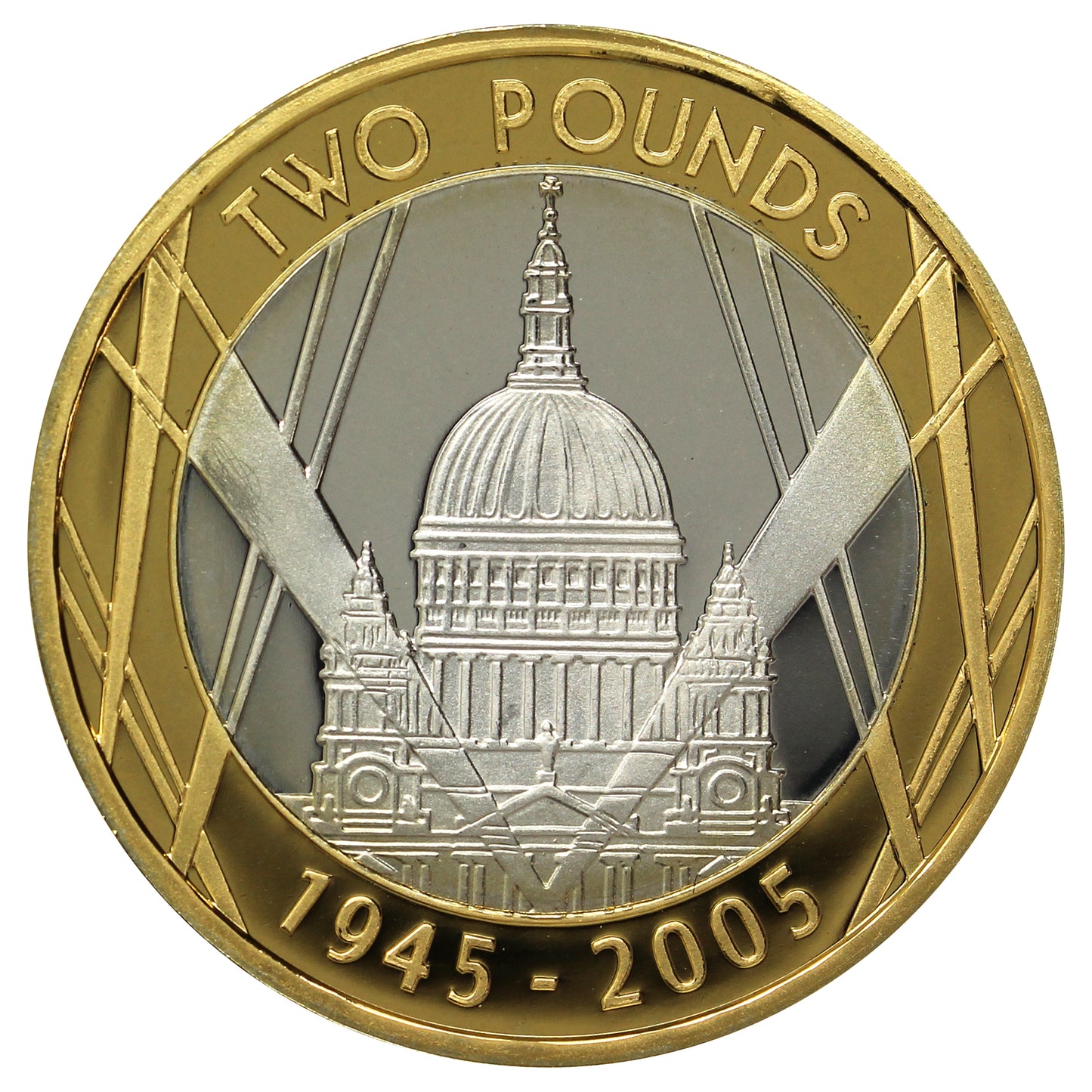 2005 UK 2 Pounds 60th Anniversary of the End of WWII Sterling Silver Coin w/ Case
