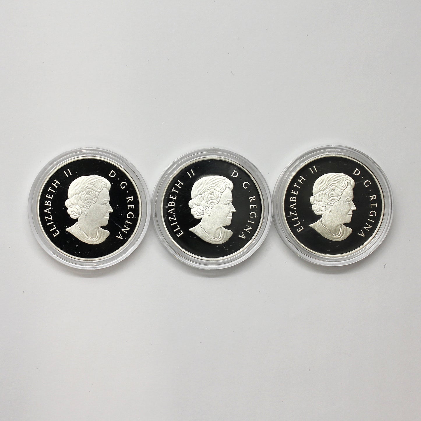 Lot of 3x 2015 Canada $10 Colourful Songbirds, 3pcs (No Tax) Coins Only (Scr Caps)