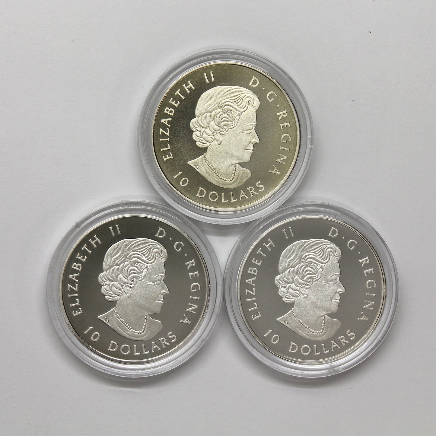 Lot of 3x $10 Celebrating Canada's 150th Silver, 3pcs (No Tax) Coins Only (Issues)