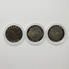 Lot of 3x 2007-2010 Canada $4 Dinosaurs Silver, 4pcs (No Tax) Coins Only (Scr. Caps)