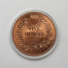 5oz. AVDP .999 Copper Round in the Style of 1877 USA Indian Head Penny