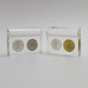 Pair of 1964 Canada Dollars & Corporate Milestone Tokens in Lucite Displays, 2pcs (Light Wear)