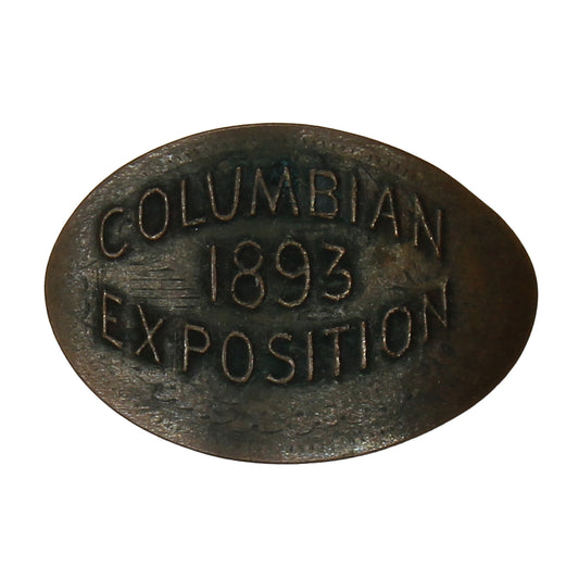 1893 Columbian Expo Souvenir on Pressed 1889 Indian Penny
