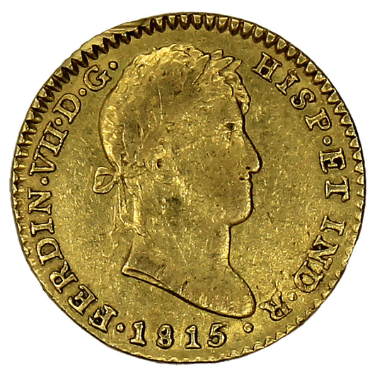 Spain 1815 Ferdinand VII 2 Escudos Gold Coin