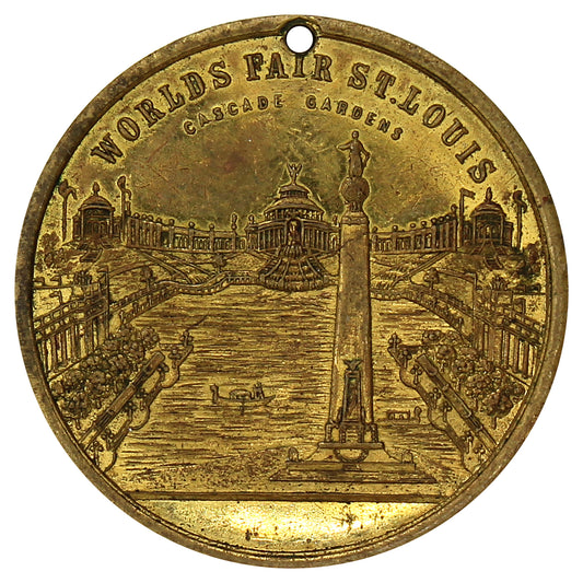 1904 St. Louis World's Fair Cascade Gardens Souvenir Token