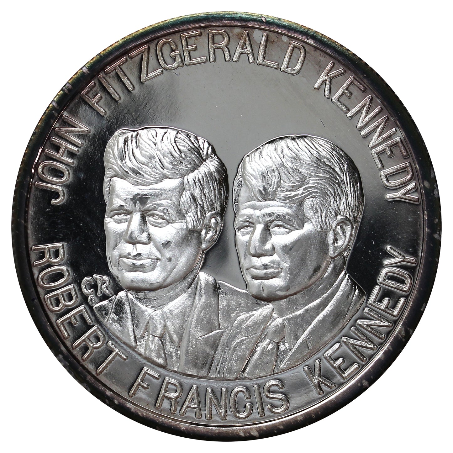 1976 JFK & RFK 1oz. .999 Proof Silver Round in Case (No Tax) (Toned)