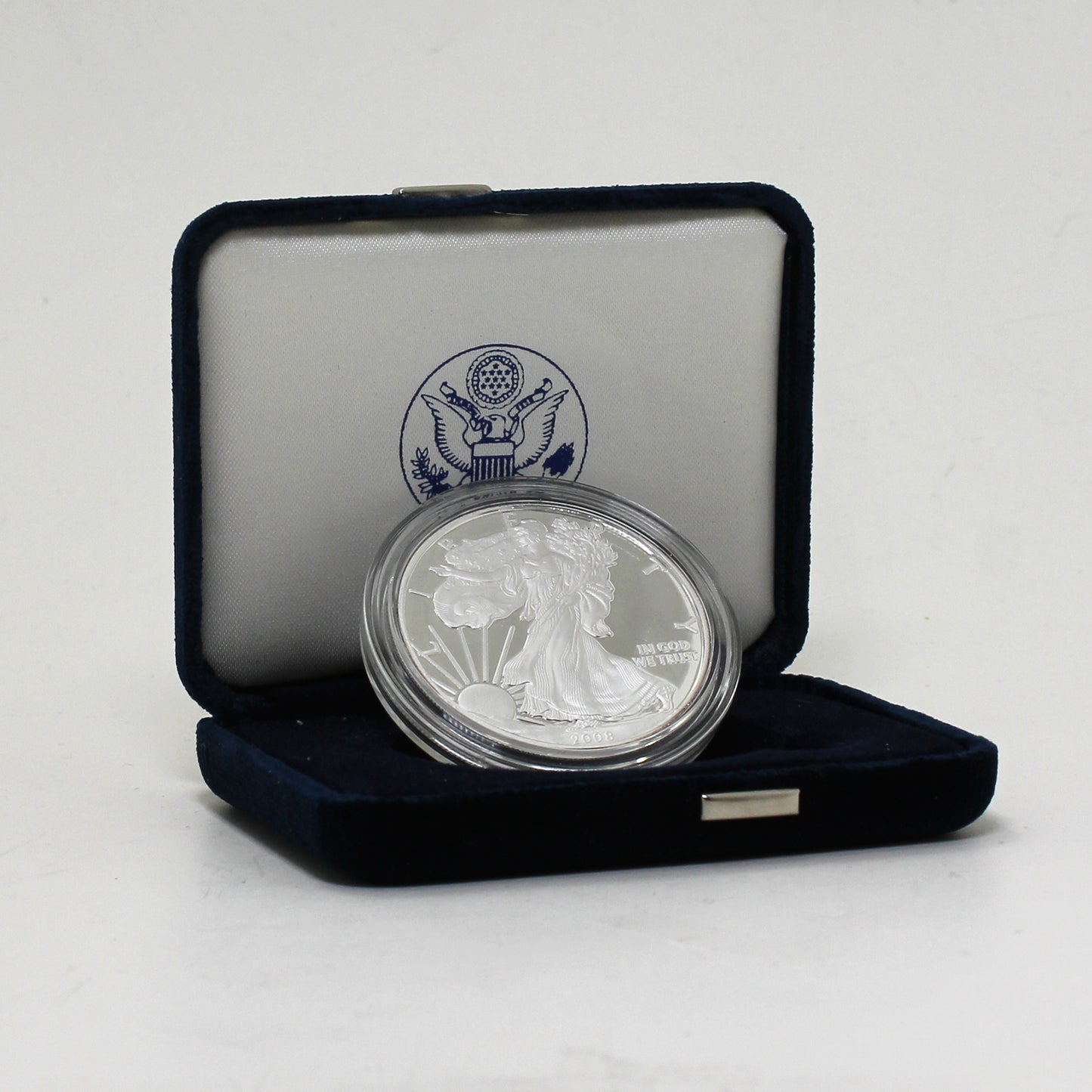 2008 W USA $1 American Eagle 1oz. .999 Silver in Case (No Tax)