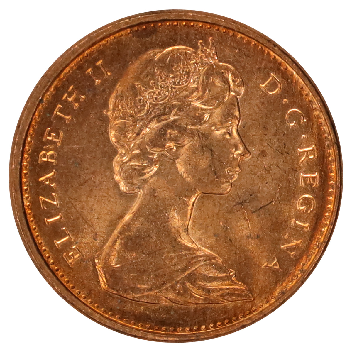 1976 Canada 1-cent Roll of 50pcs, Mint State, Some Toned
