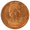 1974 Canada 1-cent Roll of 50pcs, Mint State, Some Toned