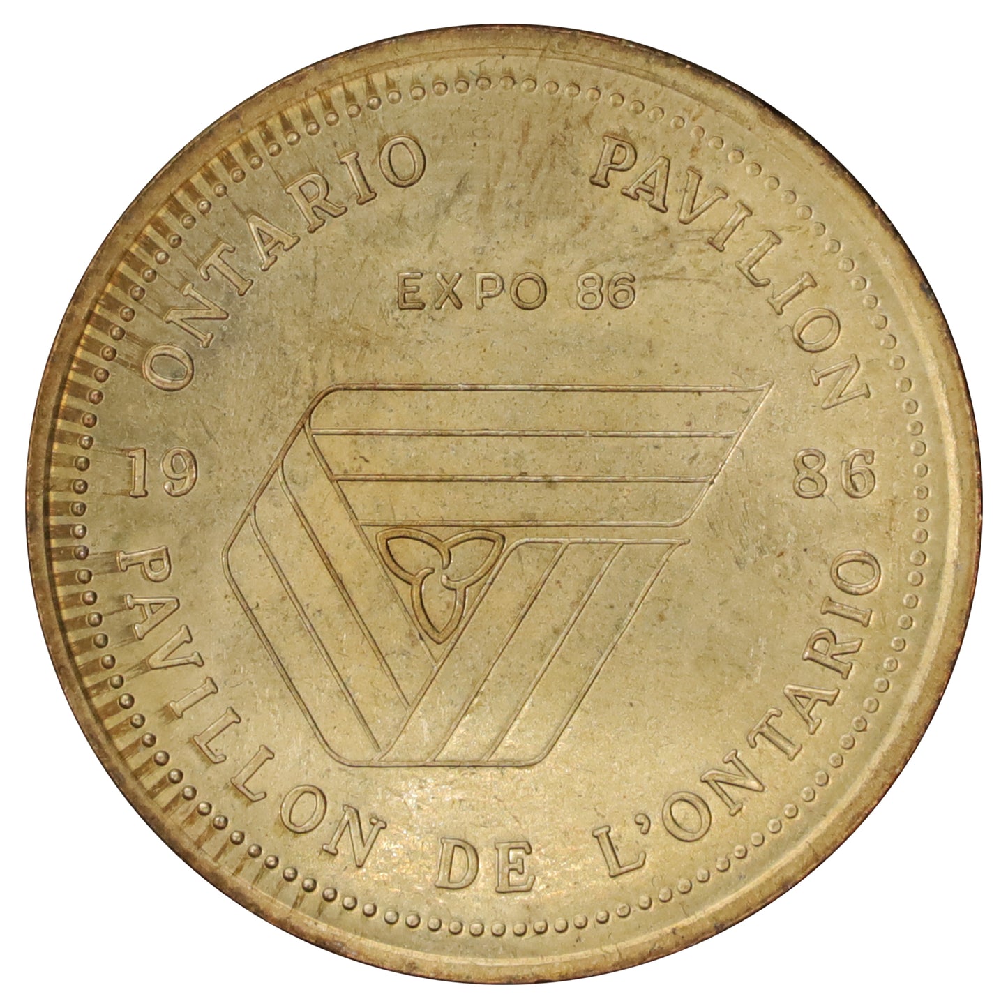 1986 Expo 86 Ontario Pavilion Assistance Token in Folder