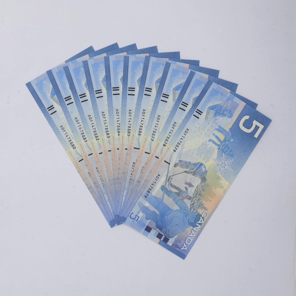 10x Sequential 2002 Canada $5 Knight-Dodge, 10pcs
