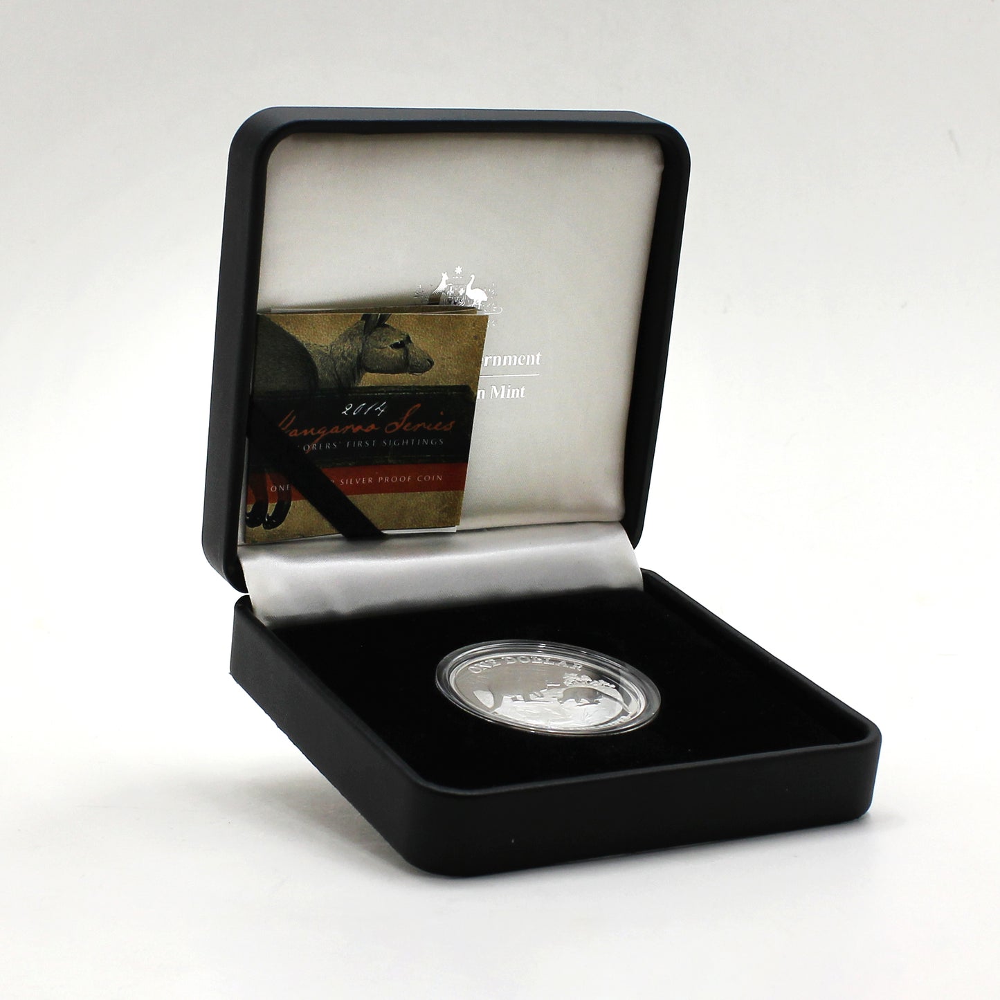 Australia 2014 $1 Kangaroo: Explorer's First Sightings Fine Silver Proof (No Tax)