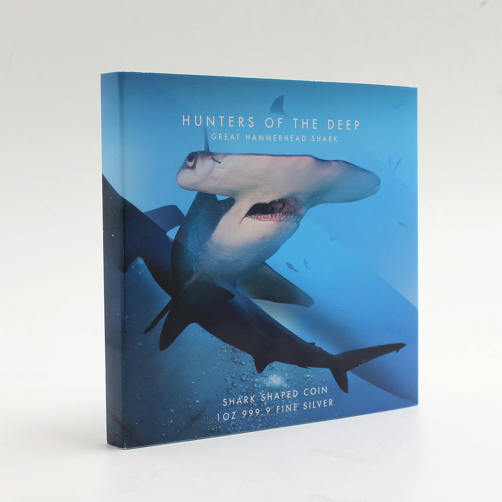 Solomon Islands 2020 Great Hammerhead Shark 1oz. .999 Silver Reverse Proof Coin (No Tax)