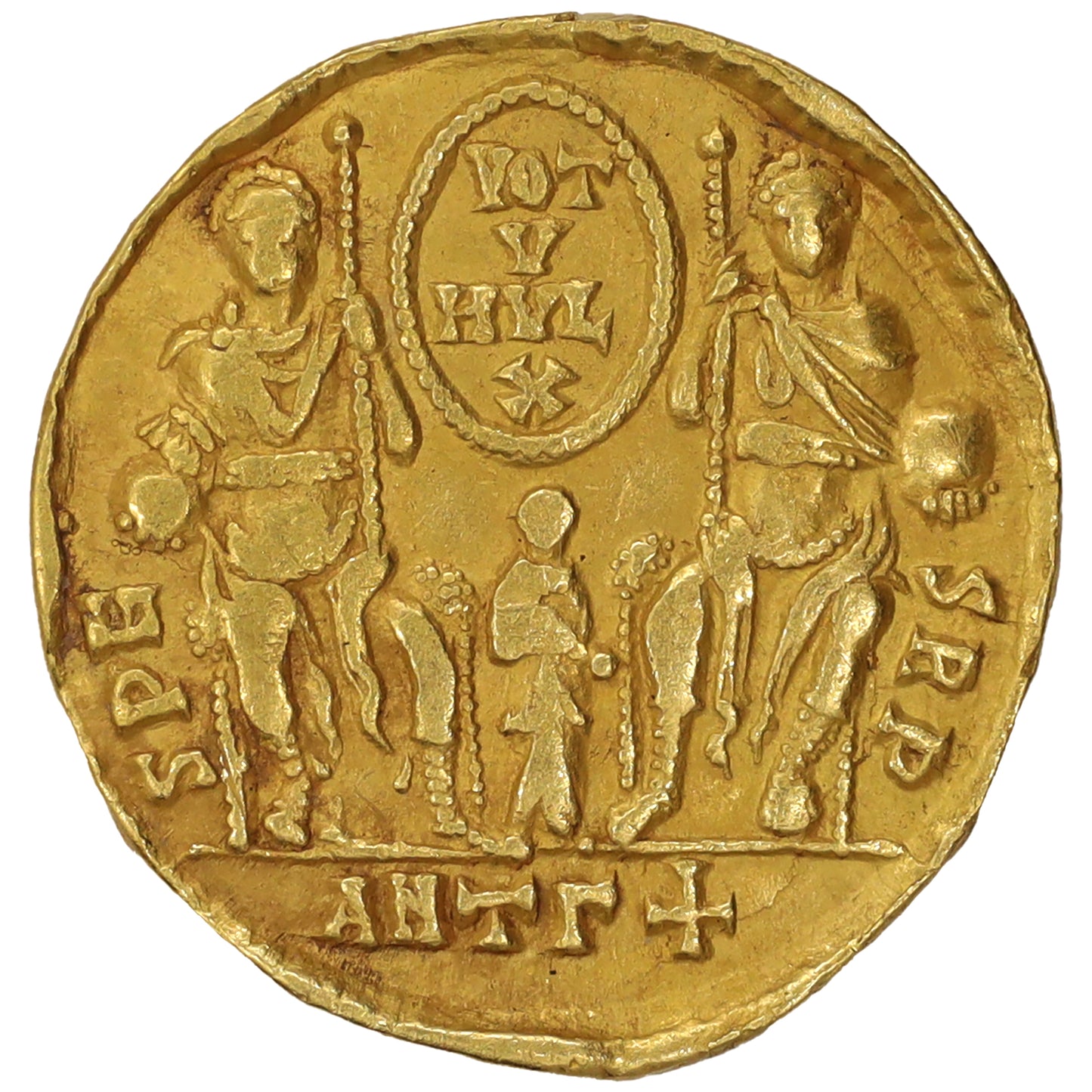 Late Roman Empire 364-378AD Valens Gold Solidus VF-EF (Graffiti)