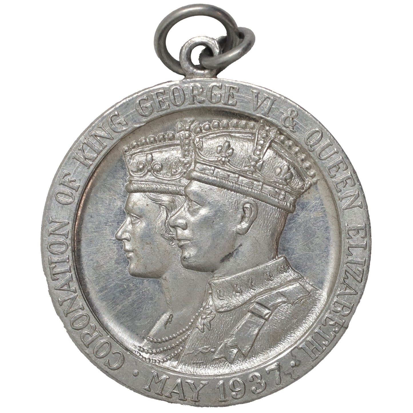 1937 "Long May They Reign" George VI & Elizabeth Overlapping Effigies Coronation Medal