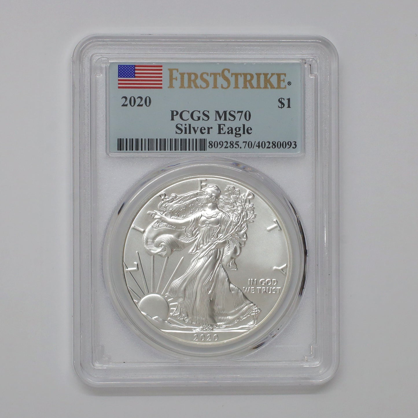 2020 USA $1 Eagle PCGS Certified MS70 First Strike (No Tax)