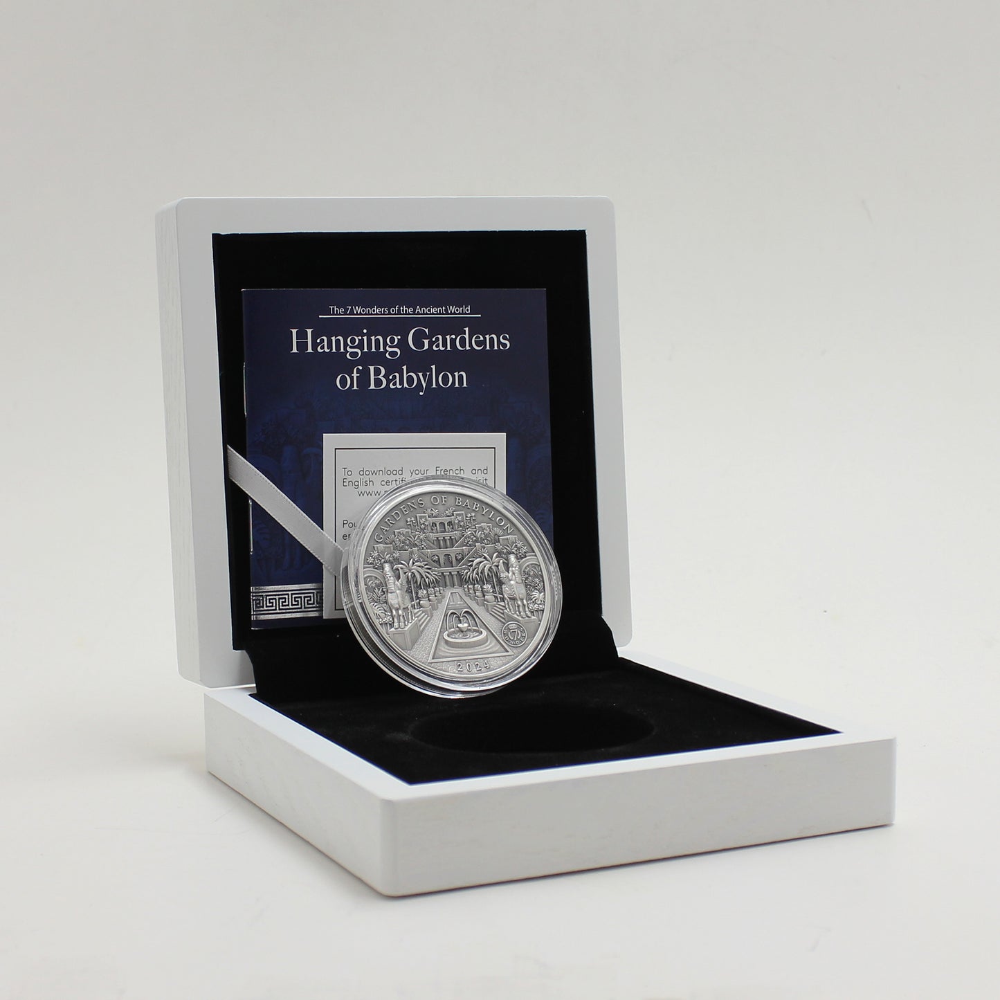 2024 Solomon Islands $10 7 Wonders: Hanging Gardens of Babylon 100g Silver (No Tax)