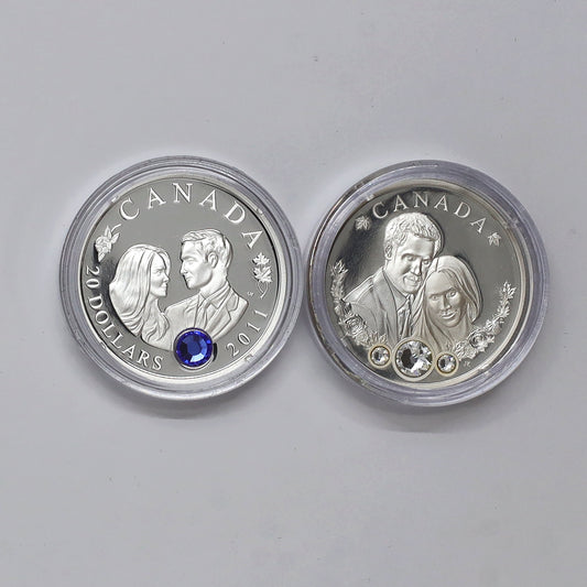 Pair of 2011 & 2018 Royal Wedding Silver Coins (No Tax) Coins Only, Scr. Caps