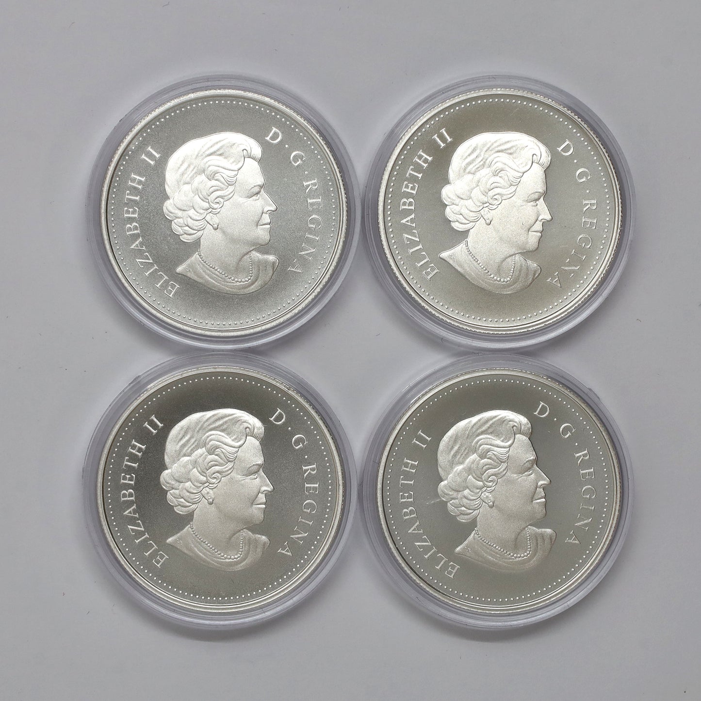 Lot of 4x 2015 $15 Exploring Canada Fine Silver Coins (No Tax) Coins Only, Scr. Caps