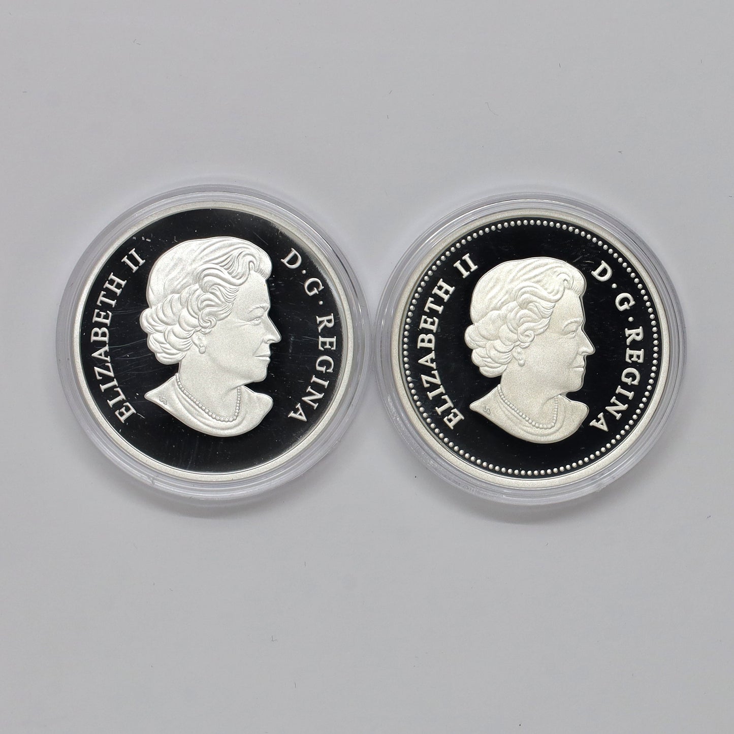Pair of 2014 $20 Canada Wildlife-Themed Fine Silver Coins (No Tax) Coins Only, Scr. Caps