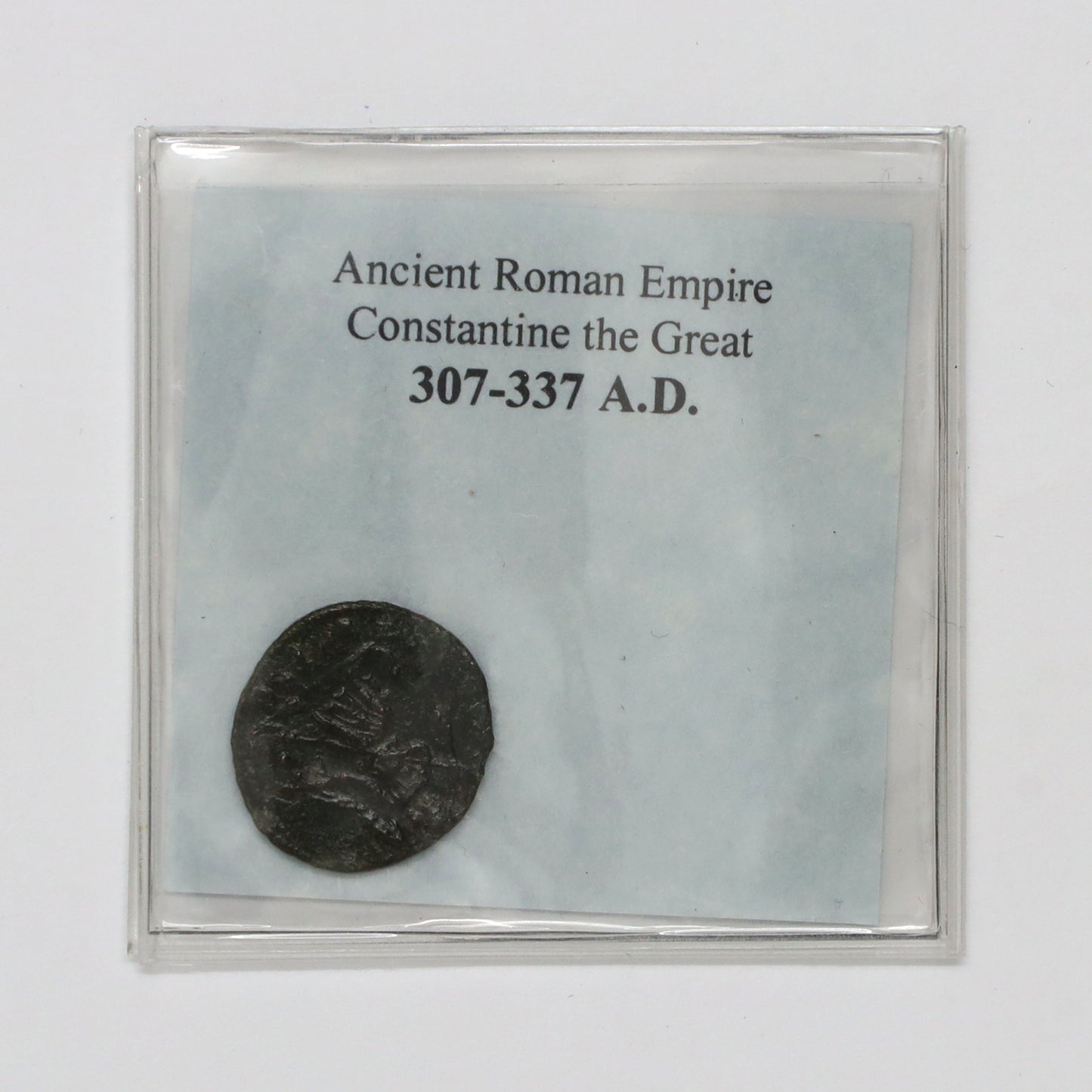 Ancient Rome 307-337 AD Constantine the Great Bronze Coin with Information Sheet