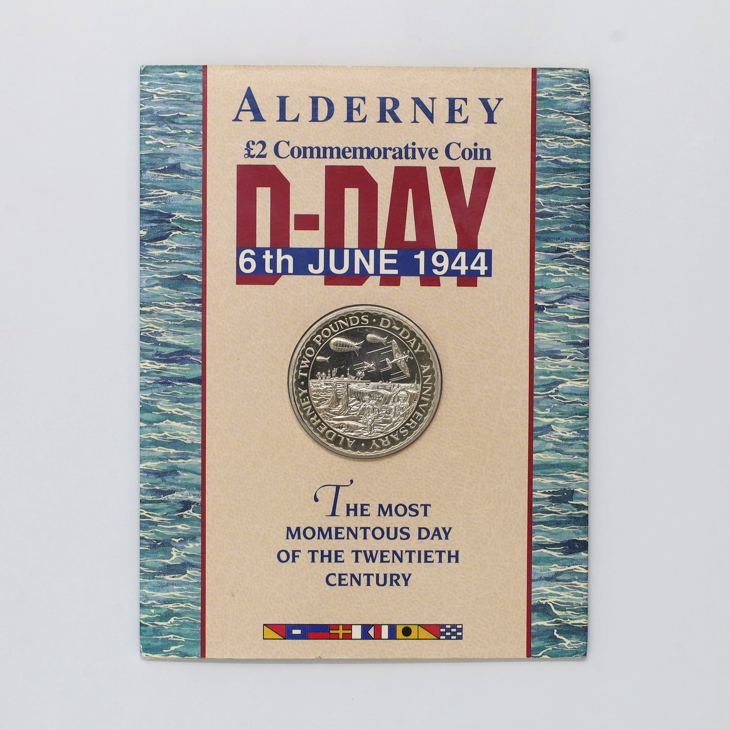 Alderney 1994 2 Pound Commemorative D-Day Coin in Presentation Folder (Issues)