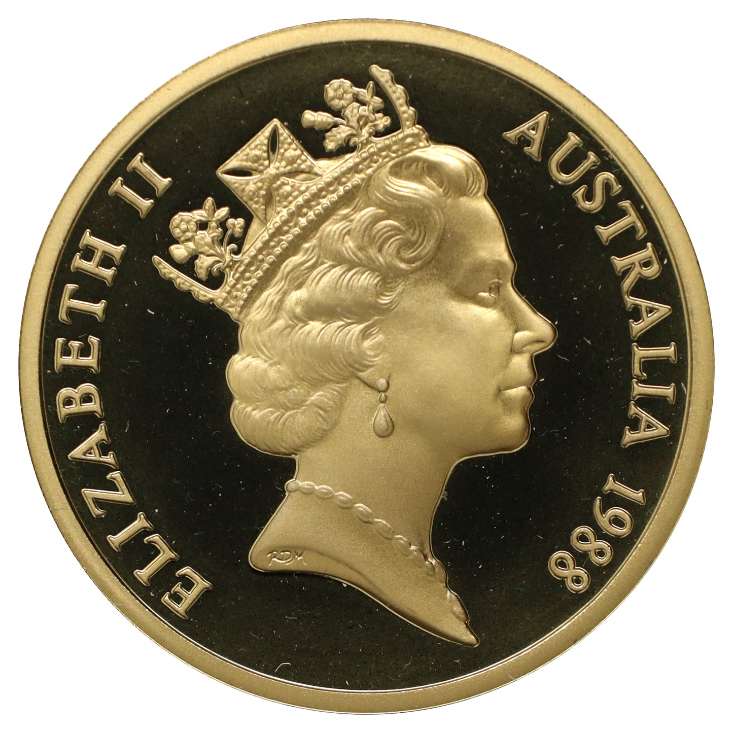 Australia 1988 $5 New Parliament House Proof Coin in Case (scratched capsule)