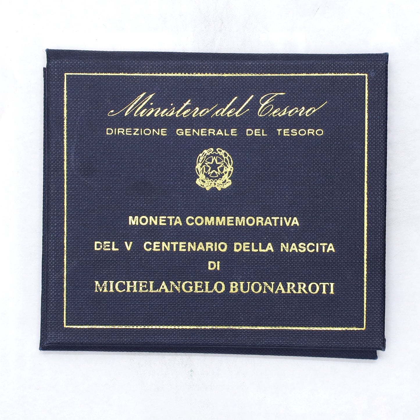 Italy 1975 500 Lire Michelangelo 500th Birthday Coin in Presentation Folder (Issues)