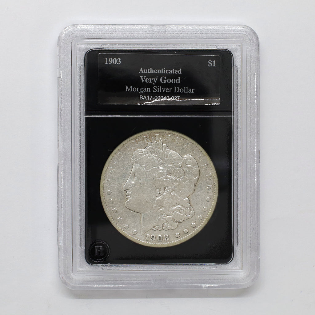 1903 USA Morgan Silver Dollar in Slab, Very Good (VG8)