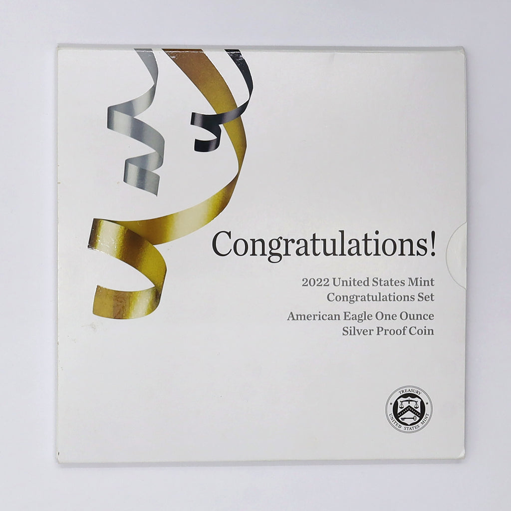 2022 USA $1 American Eagle 1oz. .999 Silver Congratulations Set (No Tax)