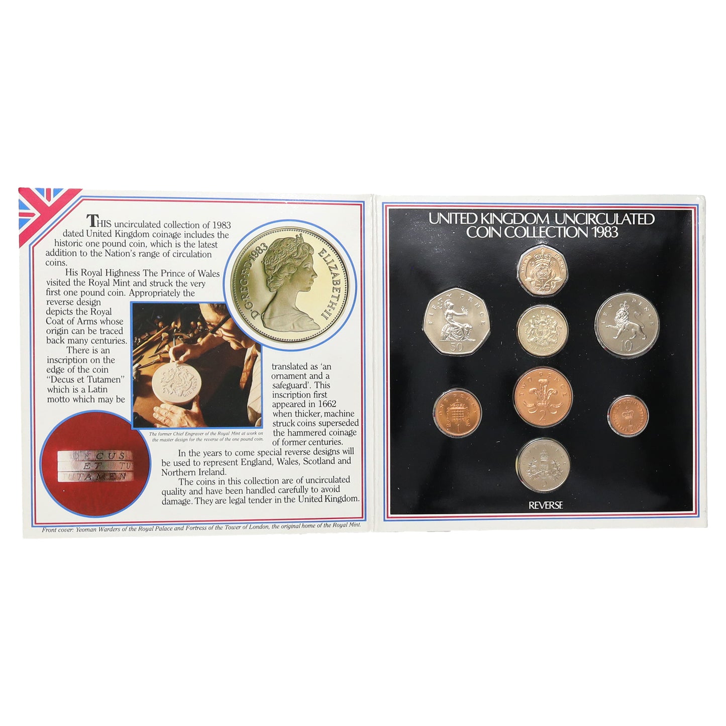 Lot of 3x 1983-1985 United Kingdom Brilliant Uncirculated Mint Collections, 3pcs