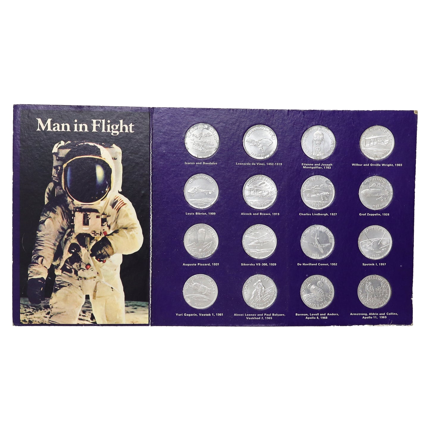 1970 Shell Oil "Man in Flight" Complete Series of Collectable Coins (Issues)