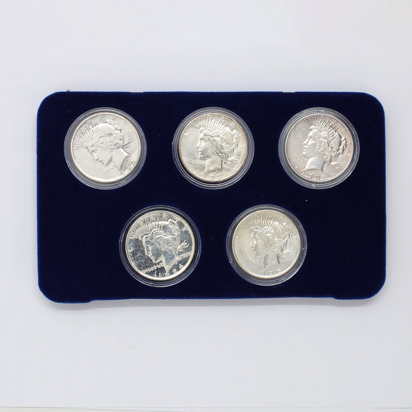 USA 5-Coin SSCA Peace Dollar Collection in Case (Issues)
