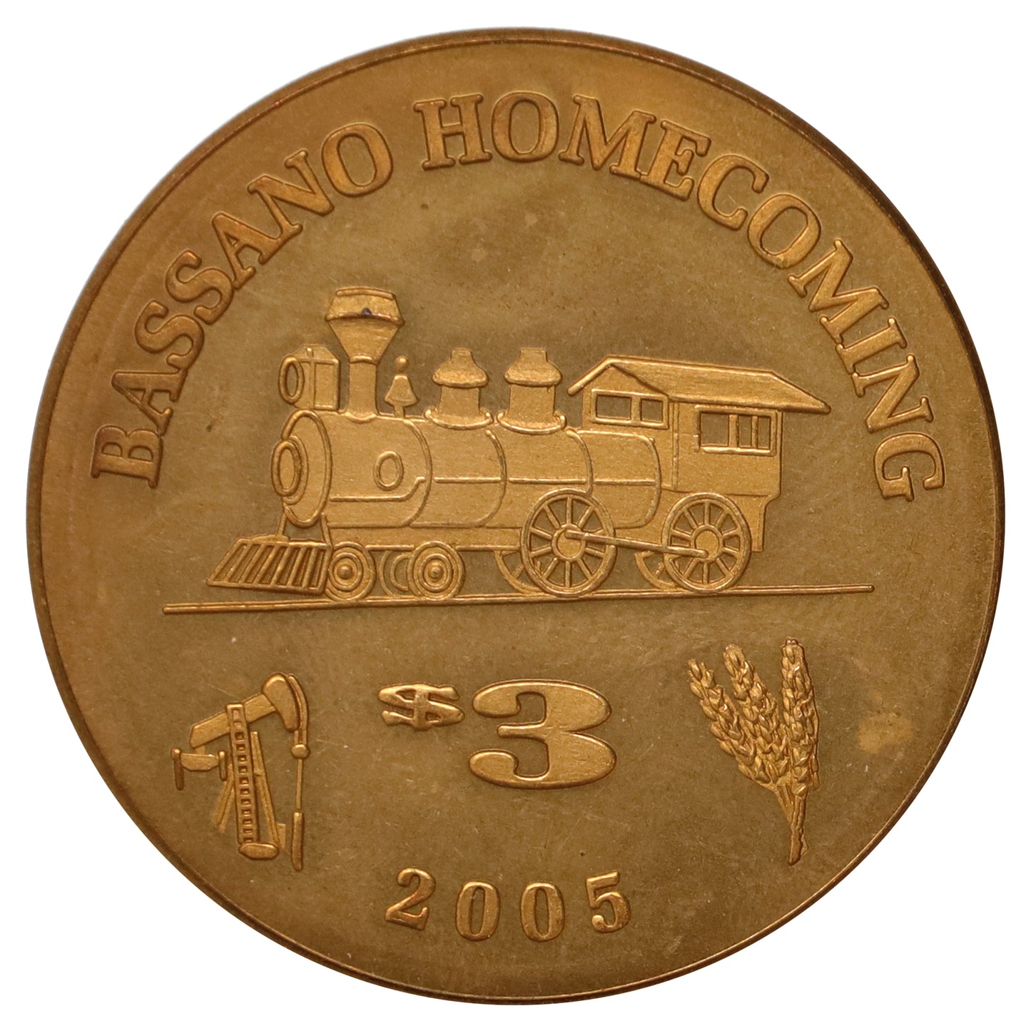 2005 Bassano, AB, Homecoming $3 Souvenir Token, Low Mintage