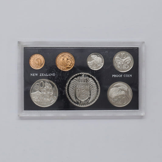 New Zealand 1973 7-Coin Proof Set in Display Folder (Issues)
