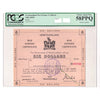 1943-1944 Newfoundland $6 War Savings Certificate PCGS Certified Choice About New (58PPQ)
