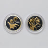 Pair of 2002 & 2003 Canada 50ct Golden Floral Sterling Coins, 2pcs (Coins Only, Issues)