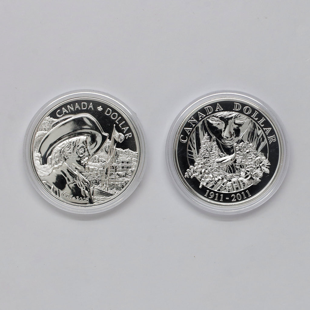 Pair of 2008 & 2011 Canada Sterling Dollars BU (MS63), 2pcs (Coins Only, Scr. Caps)