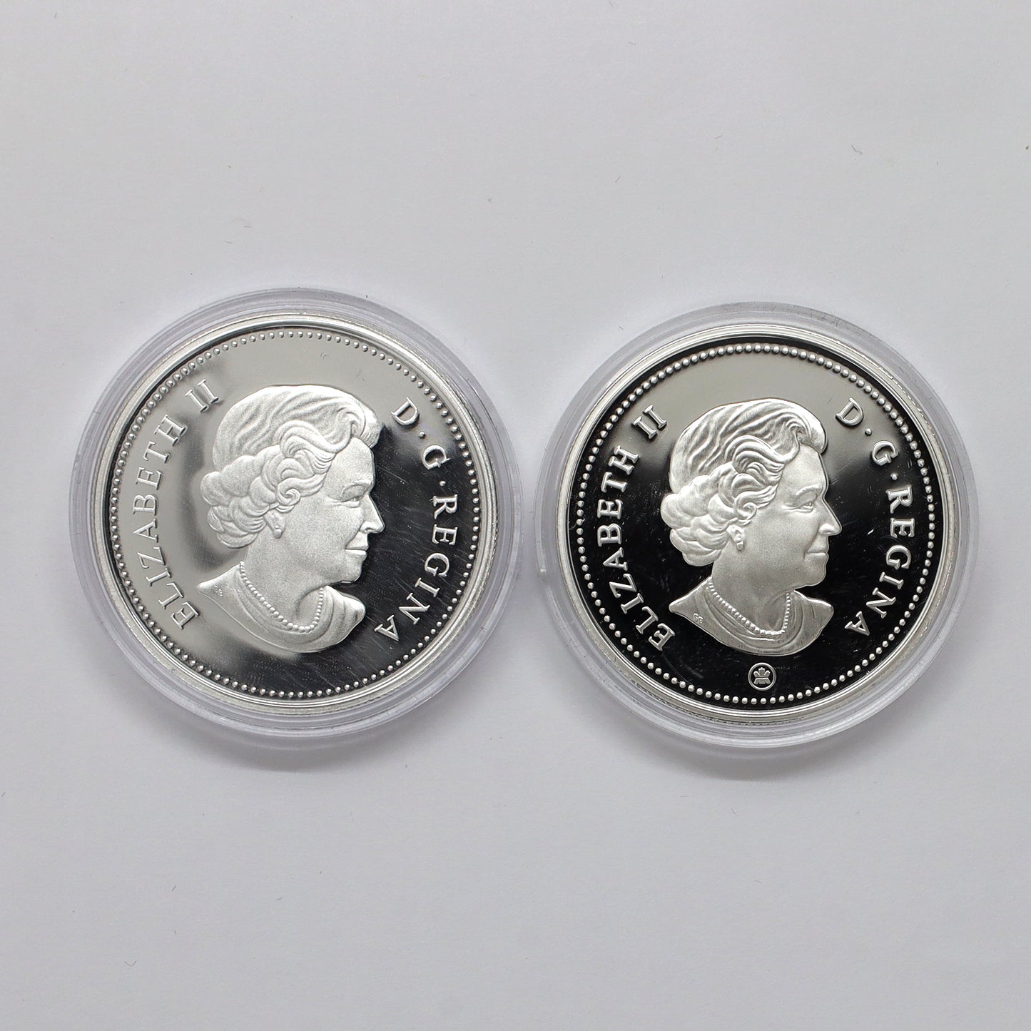 Pair of 2007 & 2011 Canada Proof Sterling Silver Dollars, 2pcs (Coins Only, Scr. Caps)